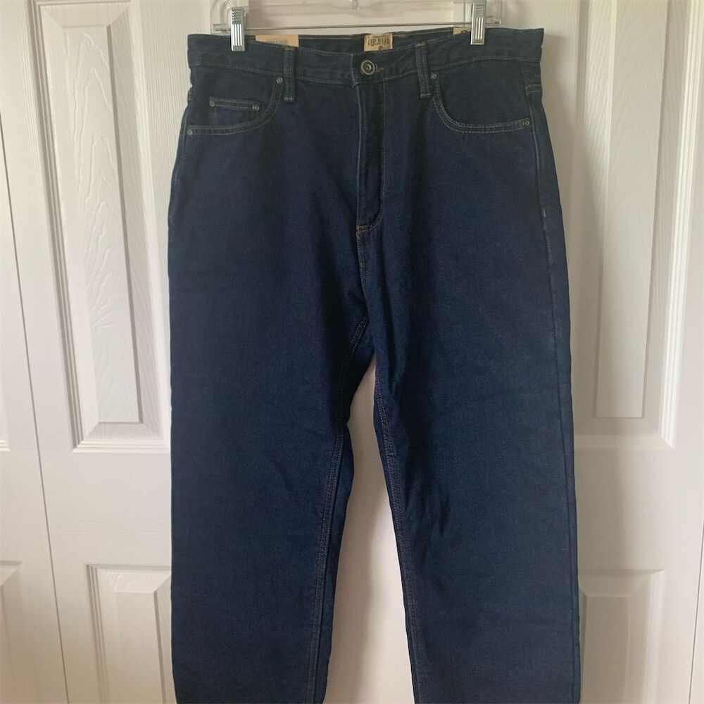 Red Head Men's Relaxed Fit Straight Jeans Blue Size 33x30 Dark Wash